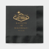 Elegant Las Vegas Geburtstagsparty Servietten Mit Folie (Vorderseite)