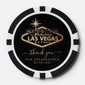 Elegant Las Vegas Hochzeit in Urlaubsort Gefallen Pokerchips (Vorderseite)