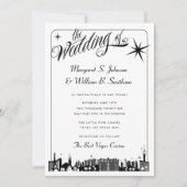 Elegant Las Vegas Strip Skyline Wedding Einladung (Vorderseite)