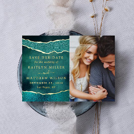 Elegant Las Vegas Wedding Foto Save the Date Real Folieneinladung