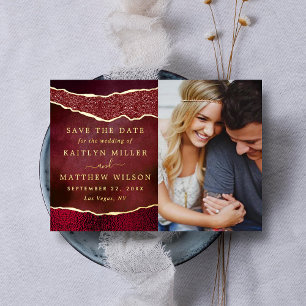 Elegant Las Vegas Wedding Foto Save the Date Real Folieneinladung