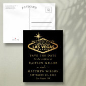 Elegant Las Vegas Wedding speichern das Datum Ankündigungspostkarte