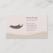 Elegant Lash Technician After care Card Terminkarte (Vorderseite)