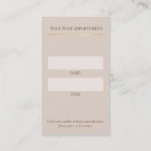 Elegant Lash Technician Appointment Card Terminkarte (Rückseite)