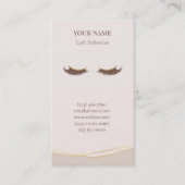 Elegant Lash Technician Appointment Card Terminkarte (Vorderseite)