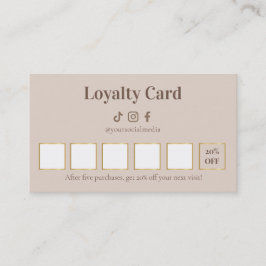 Elegant Lash Technician Loyalty Card Treuekarte