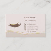 Elegant Lashes Before care Appointment Card Terminkarte (Vorderseite)