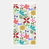 Elegant Latin American Folk Floral Serviette (Vorderseite)