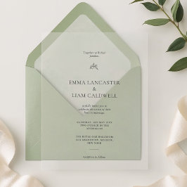 Elegant Laurel Leaf Minimalist Wedding Acryleinladungen