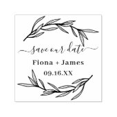 Elegant Laurel Leaf Save the Date Permastempel (Design)