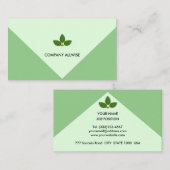 Elegant Laurel Verlasse auf Light Green Visitenkarte (Vorne/Hinten)