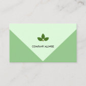 Elegant Laurel Verlasse auf Light Green Visitenkarte (Vorderseite)