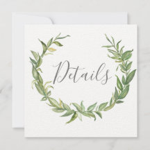 Elegant Laurel Wedding Einladung