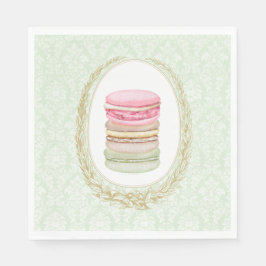Elegant Laurel Wreath mit Pastel Macarons Serviette