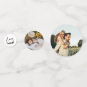 Elegant Laurel Wreath Monogram Fotos Wedding Konfetti (Vorderseiten)