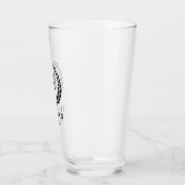 Elegant Laurel Wreath Monogram Trauzeuge Glas (Links)