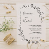 Elegant Laurel Wreath Wedding Einladung