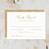 Elegant Laurel Wreath Wedding RSVP Card Einladung