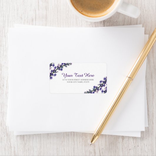 Elegant Lavender Address Labels Adressaufkleber (Insitu)
