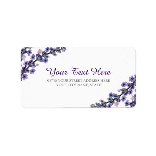 Elegant Lavender Address Labels Adressaufkleber (Vorne)
