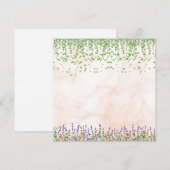 Elegant Lavender and Vine Blank Greeting Card with (Vorne/Hinten)