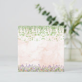 Elegant Lavender and Vine Blank Greeting Card with (Stehend Vorderseite)