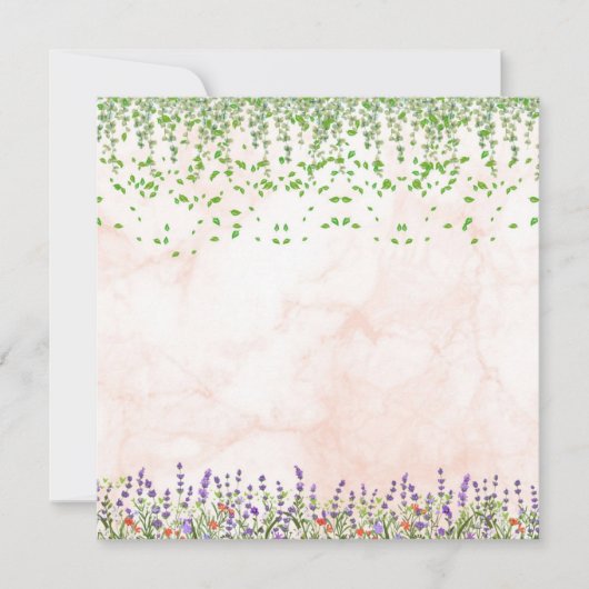 Elegant Lavender and Vine Blank Greeting Card with (Vorderseite)