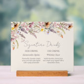 Elegant Lavender, Blush and Cream Wildflowers Acrylschild (Neutral)
