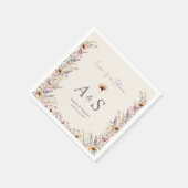 Elegant Lavender, blush and cream Wildflowers Serviette (Ecke)