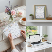 Elegant Lavender Blush Floral Wedding Shower  Einladung