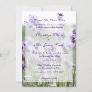 Elegant Lavender Bohemisch Hochzeit Einladungen
