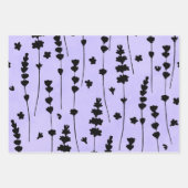 Elegant Lavender Botanical Geschenkpapier Set (Vorderseite 3)