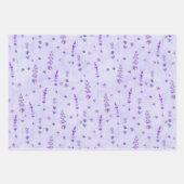 Elegant Lavender Botanical Geschenkpapier Set (Vorderseite)