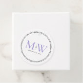 Elegant Lavender Couple's Monogram Wedding Geschenkanhänger (Beispiel)