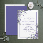 Elegant Lavender Eucalyptus Floral Script Wedding Einladung