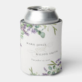 Elegant Lavender Eucalyptus Leafy Foliage Wedding Dosenkühler (Kanne Vorderseite)