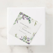 Elegant Lavender Eucalyptus Leafy Foliage Wedding Geschenkanhänger (Beispiel)