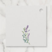 Elegant Lavender Eucalyptus Leafy Foliage Wedding Geschenkanhänger (Rückseite)