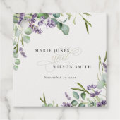 Elegant Lavender Eucalyptus Leafy Foliage Wedding Geschenkanhänger (Vorderseite)
