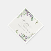 Elegant Lavender Eucalyptus Leafy Foliage Wedding Serviette (Ecke)