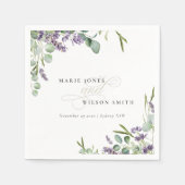 Elegant Lavender Eucalyptus Leafy Foliage Wedding Serviette (Vorderseite)