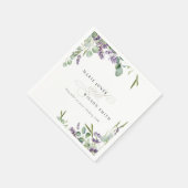 Elegant Lavender Eucalyptus Leafy Foliage Wedding Serviette (Ecke)