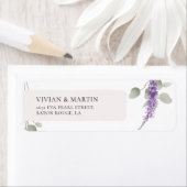 Elegant Lavender Eucalyptus Verlasse Rücksendeadre (Insitu)