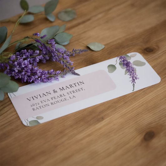 Elegant Lavender Eucalyptus Verlasse Rücksendeadre
