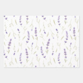 Elegant Lavender Floral Geschenkpapier Set (Vorderseite)