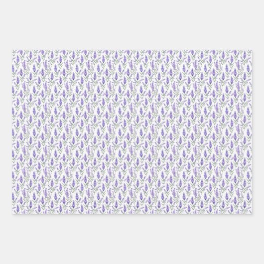 Elegant Lavender Floral Geschenkpapier Set (Vorderseite 3)