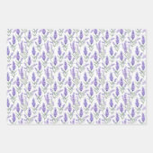 Elegant Lavender Floral Geschenkpapier Set (Vorderseite)