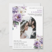 Elegant Lavender Floral Reception Only | Einladung (Vorderseite)