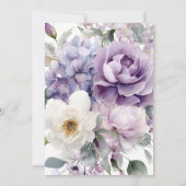 Elegant Lavender Floral Reception Only | Einladung (Rückseite)