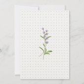 Elegant lavender floral wedding einladung (Rückseite)